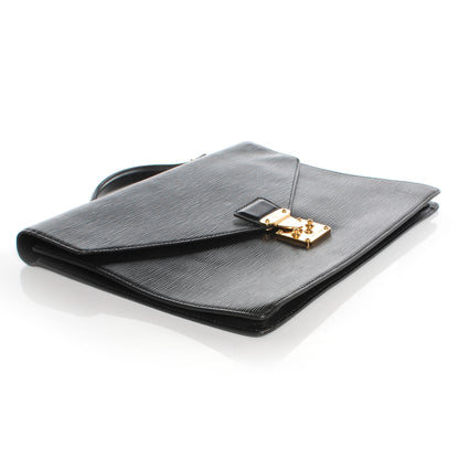 Louis Vuitton Epi Porte-Documents Briefcase Black 4 of 10