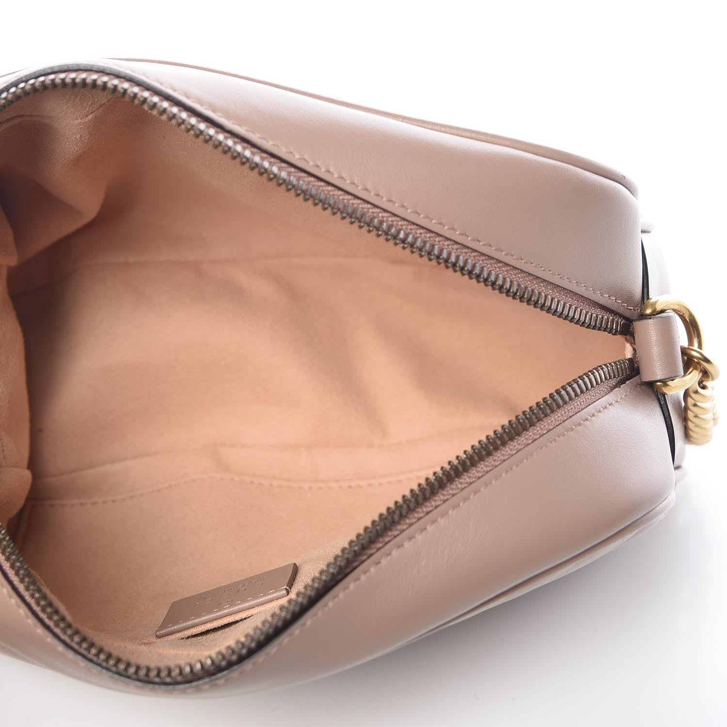 Gucci Calfskin Matelasse Small GG Marmont Chain Shoulder Bag Taupe 6 of 16