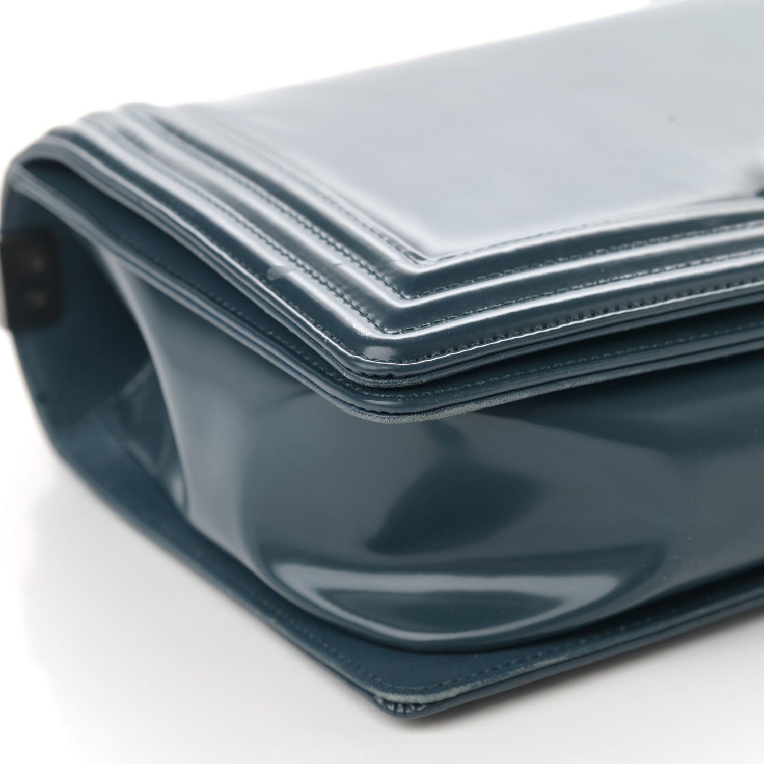 Chanel Glazed Calfskin New Medium Boy Flap Blue 9 of 21