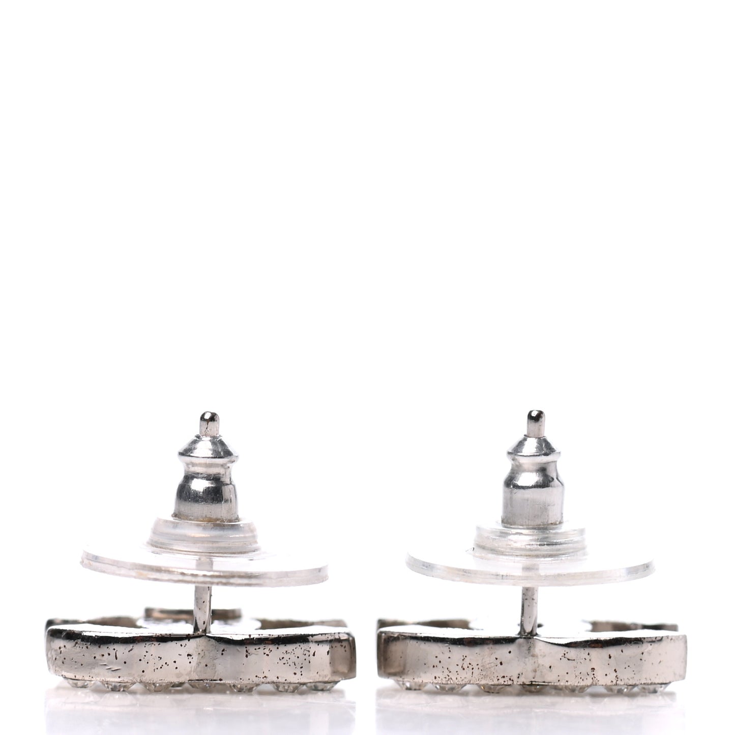 Crystal Timeless CC Earrings Silver