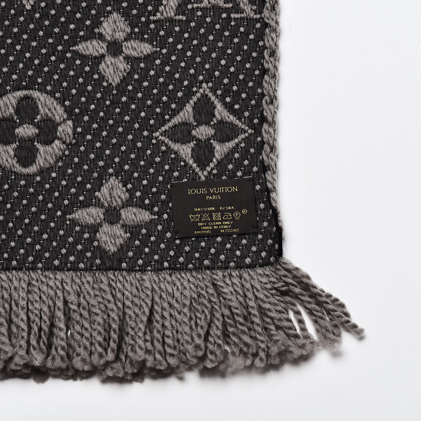 Wool Silk Logomania Scarf Verone