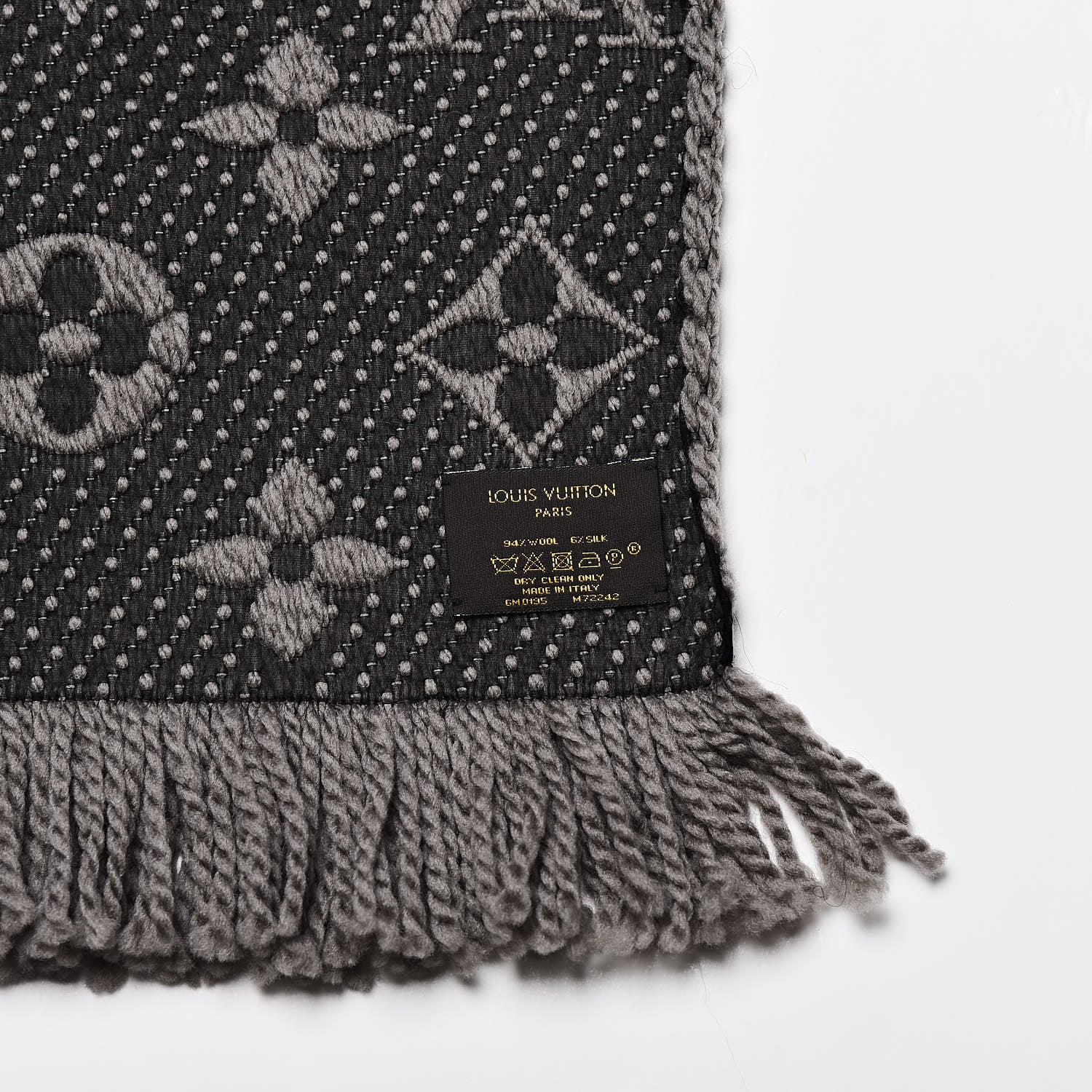 Louis Vuitton Wool Silk Logomania Scarf Verone 4 of 4