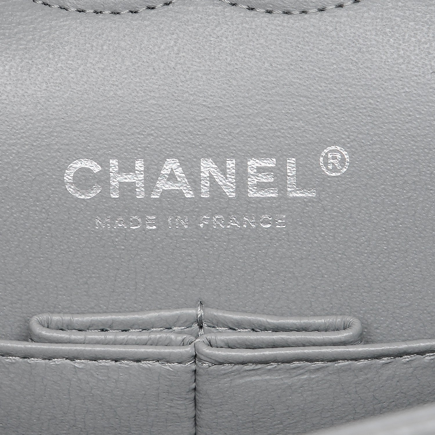 Chanel Caviar Quilted Medium Double Flap Grey 6 of 8