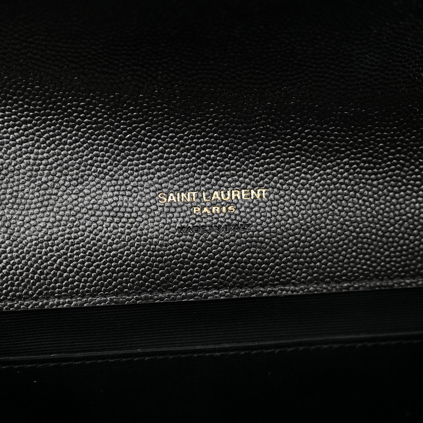 Grain De Poudre Textured Mixed Matelasse Triquilt Monogram Clutch Black