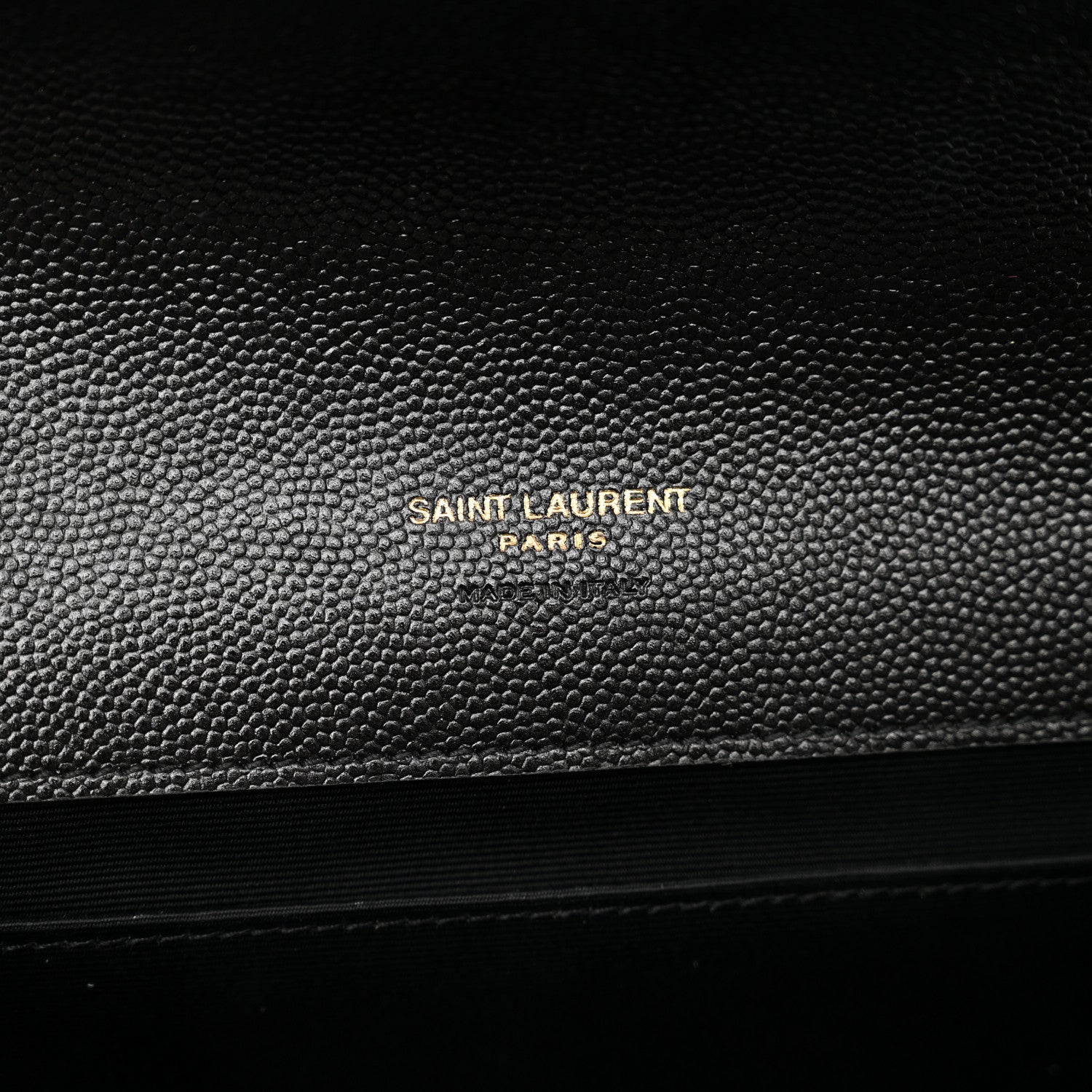 Saint Laurent Grain De Poudre Textured Mixed Matelasse Triquilt Monogram Clutch Black 6 of 9