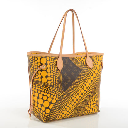 Louis Vuitton Monogram Kusama Waves Neverfull MM Yellow 3 of 7