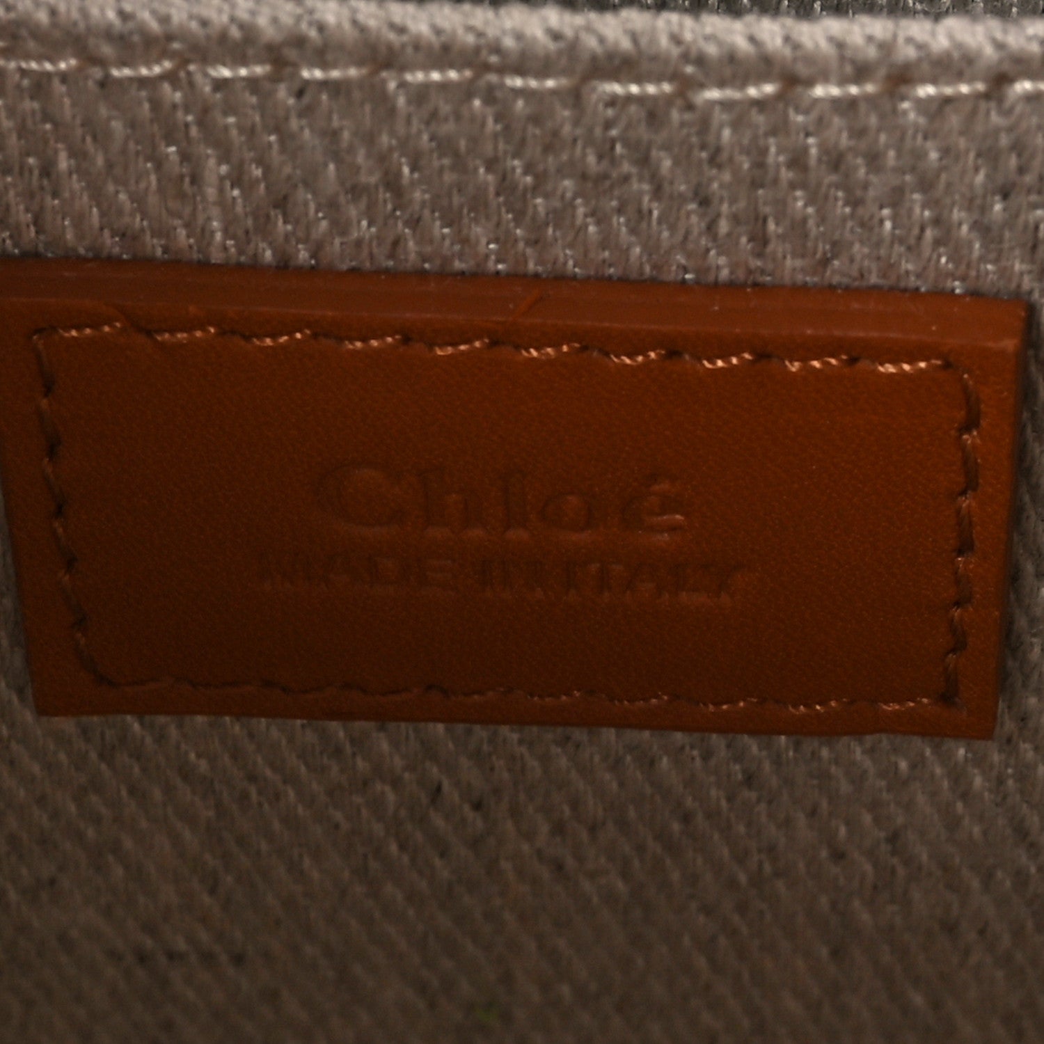 Chloe Calfskin Mini Woody Ribbon Tote Caramel 6 of 11