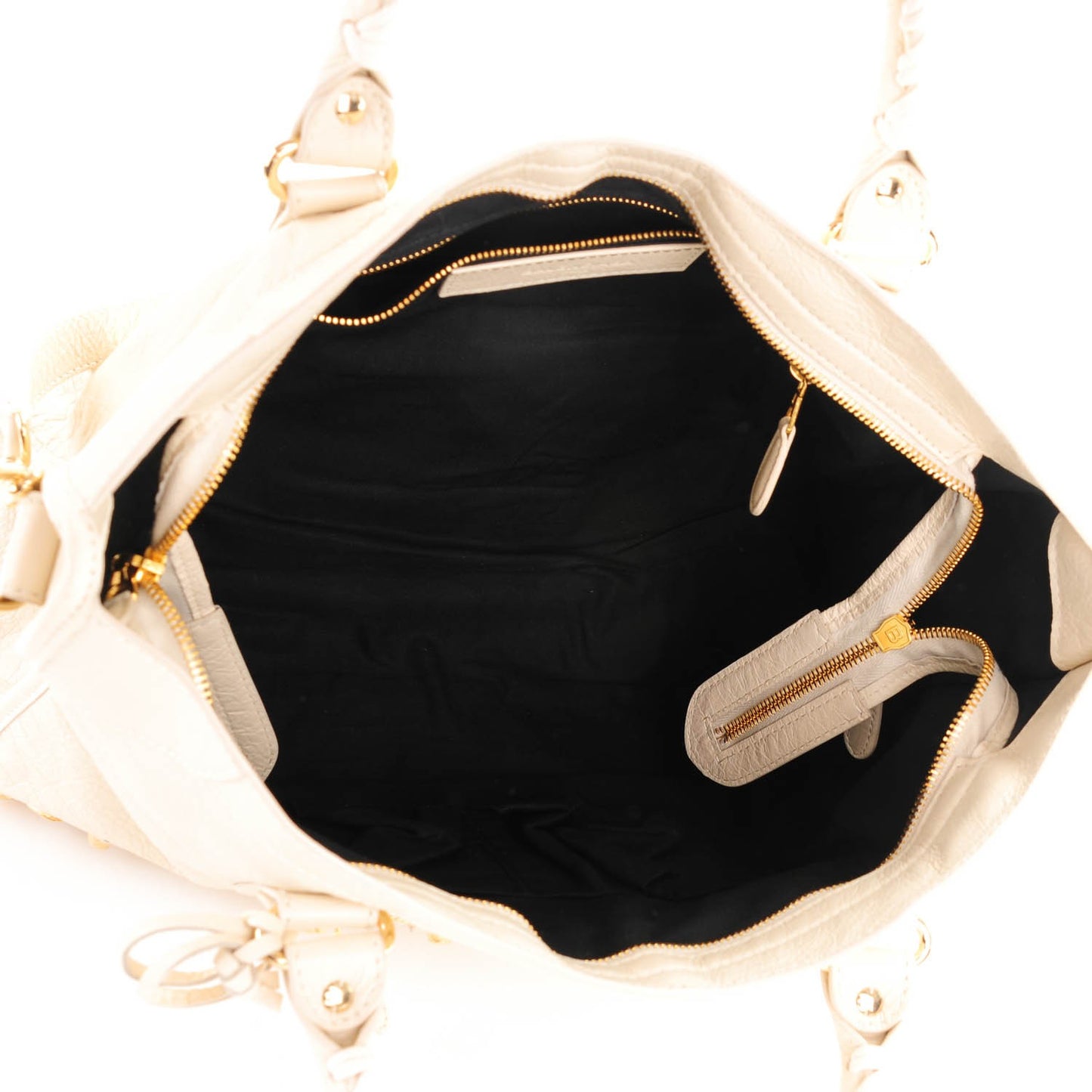 Agneau Giant 12 Gold Hardware City Blanc Creme Light Craie