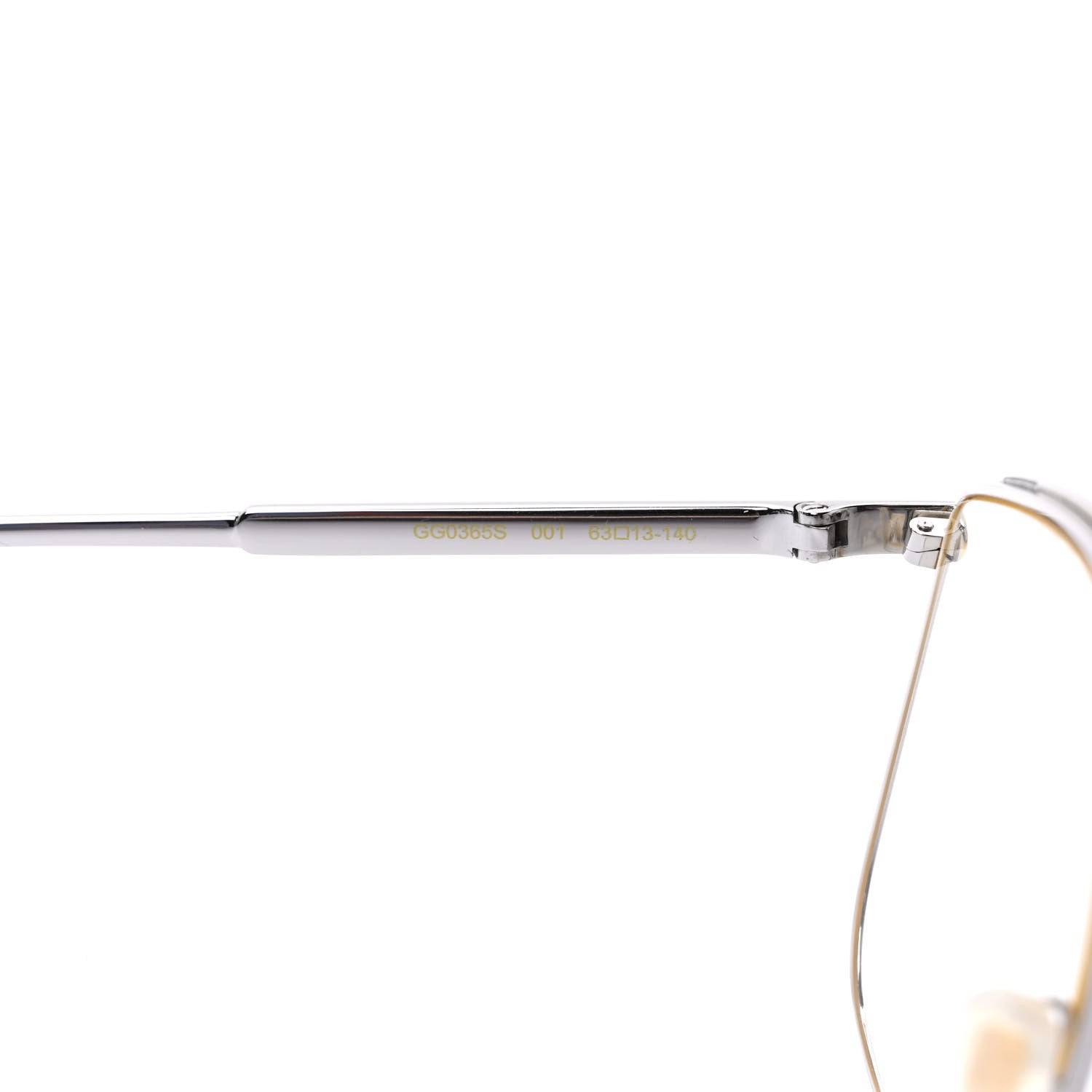 Gucci Metal Aviator Sunglasses GG0365S Silver Gold 5 of 8