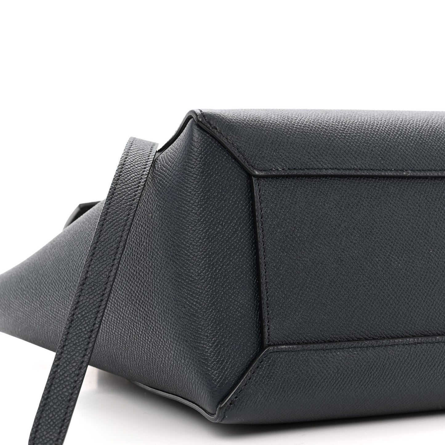 Grained Calfskin Micro Belt Bag Navy Blue