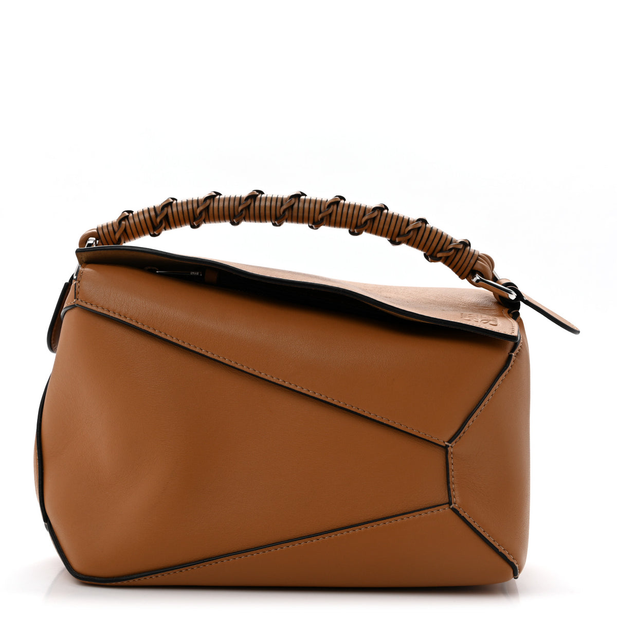 Calfskin Small Puzzle Edge Bag Warm Desert