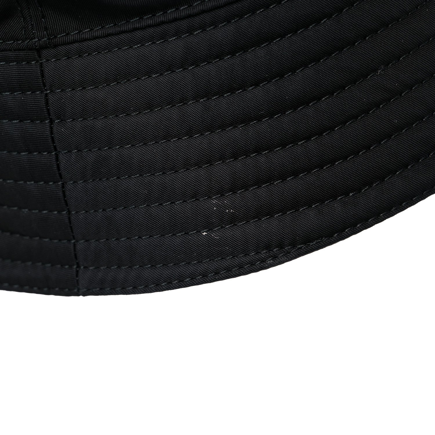 Prada Re-Nylon Metal Triangle Logo Mens Bucket Hat L Black 5 of 5