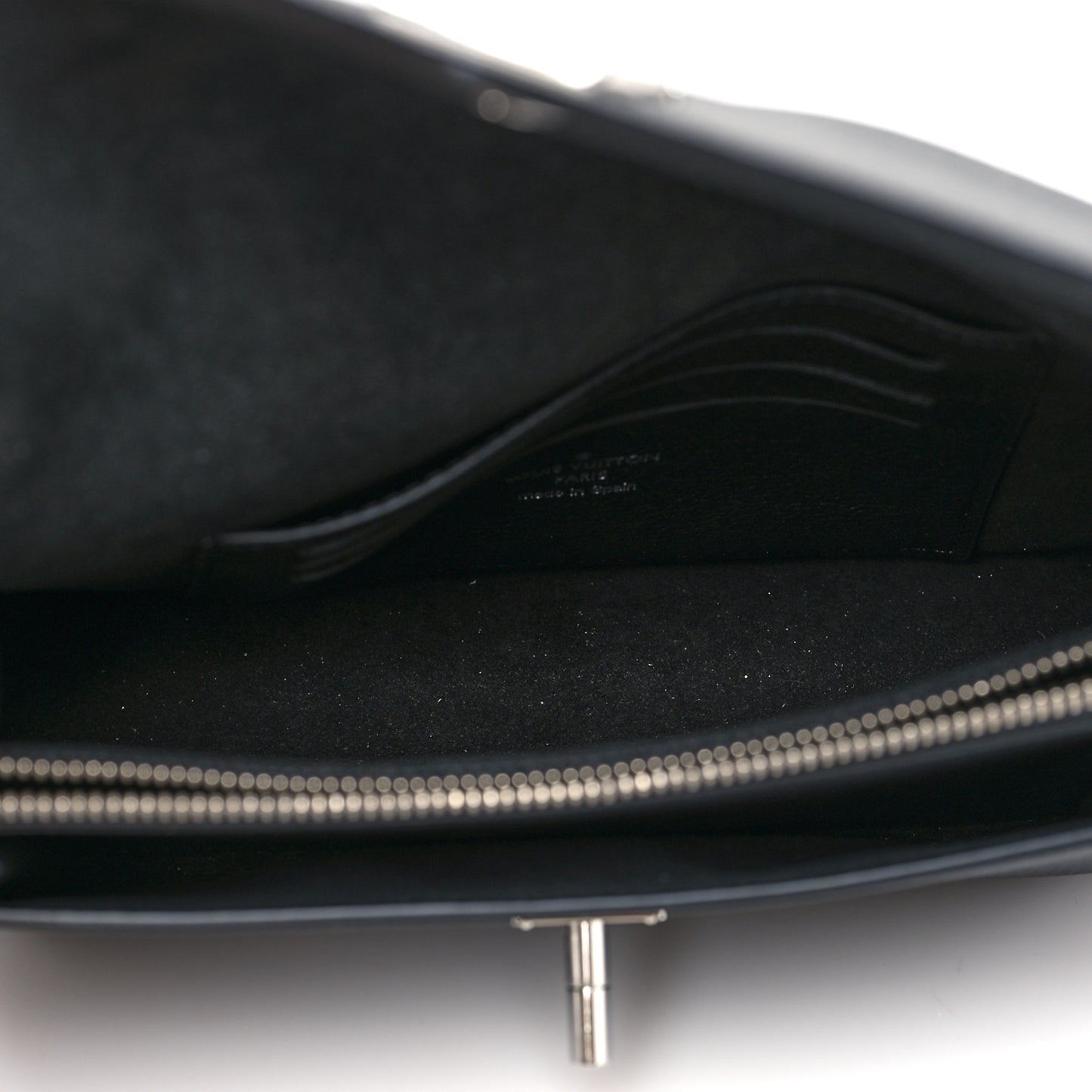 Patent Quilted Medium Double Flap Black