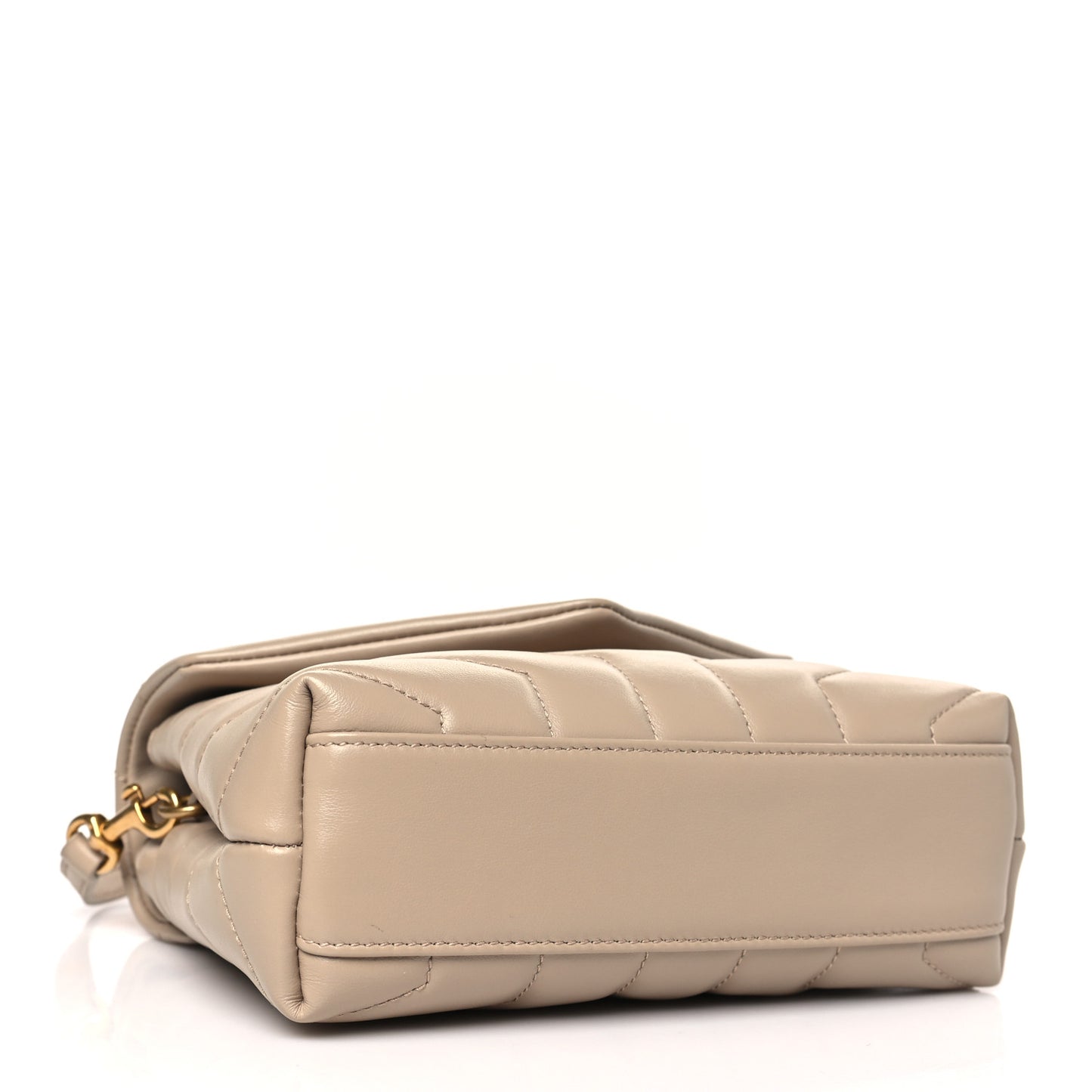Calfskin Y Quilted Monogram Toy Loulou Crossbody Bag Dark Beige