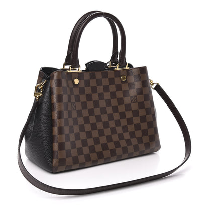 Louis Vuitton Damier Ebene Cuir Taurillon Brittany Black 2 of 8