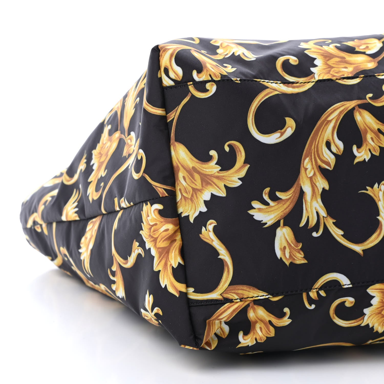 Versace Nylon Baroque Print Tote Black 7 of 8