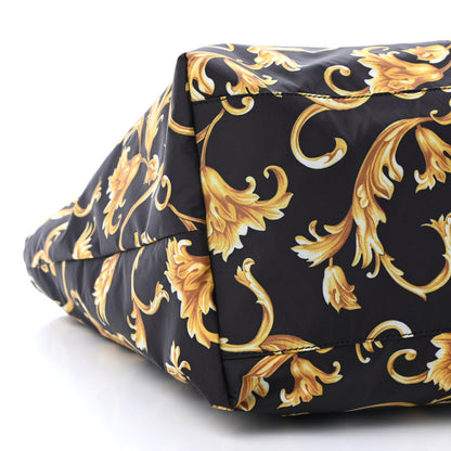 Versace Nylon Baroque Print Tote Black 7 of 8