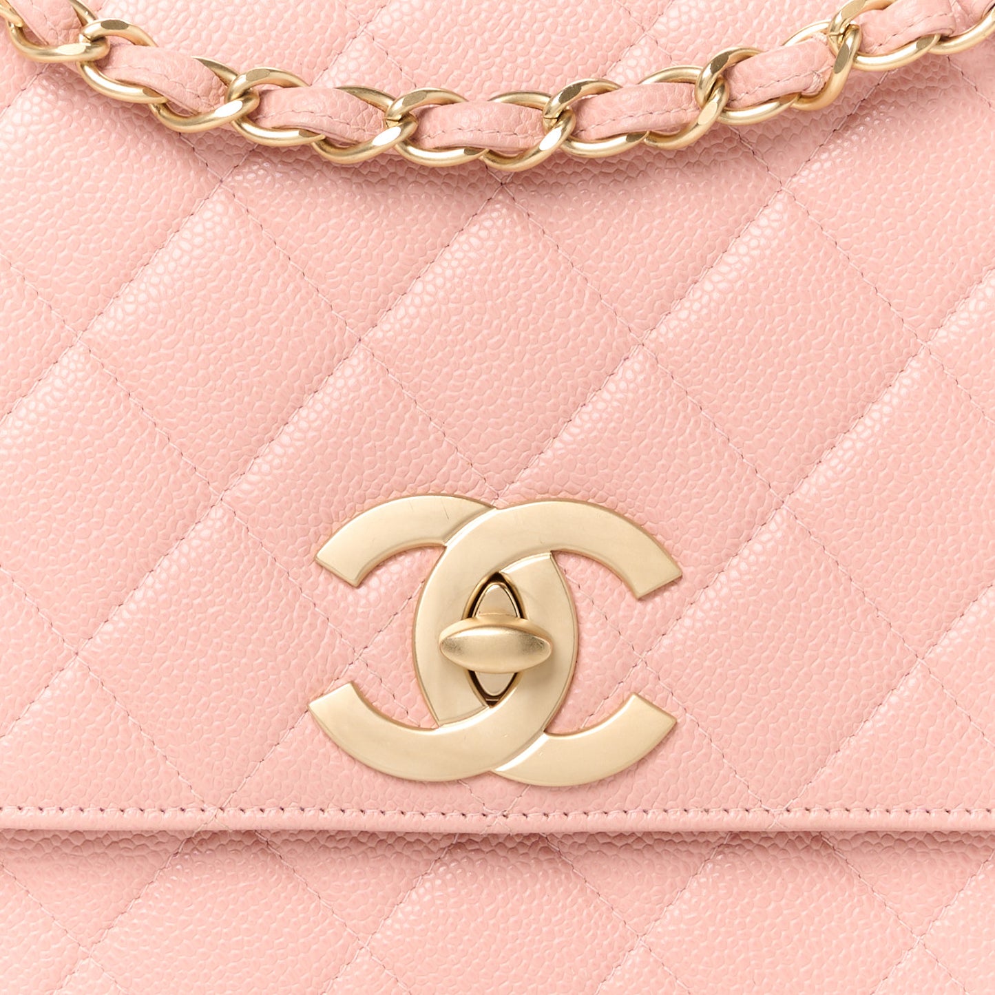Caviar Quilted XL Jumbo Single Flap Light Pink