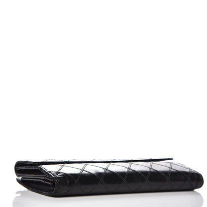 Chanel Lambskin Diamond Stitched Flap Wallet Black 4 of 15