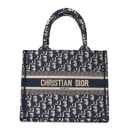 Christian Dior Oblique Small Book Tote Blue Multicolor 1 of 12