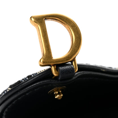 Christian Dior Oblique Saddle Card Holder Blue 8 of 9