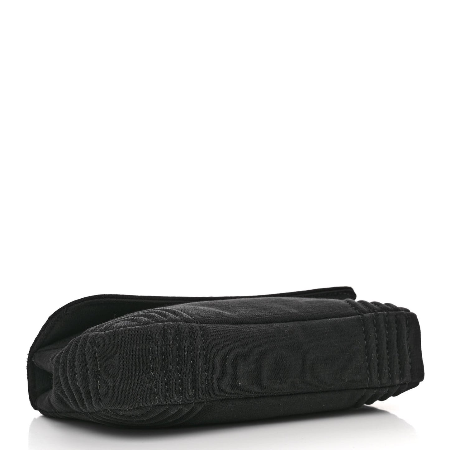 Jersey Quilted Single Flap Black