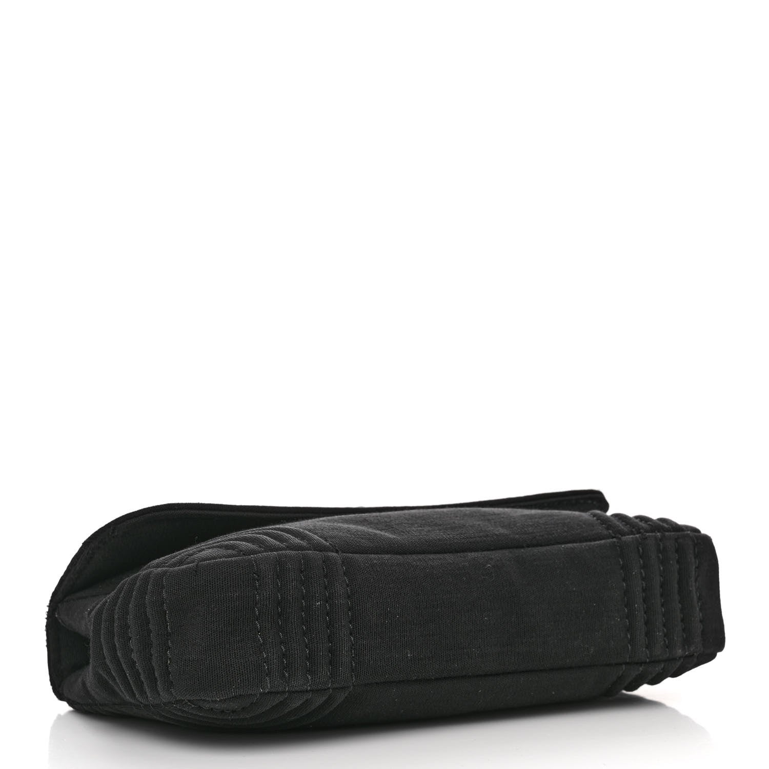 Chanel Jersey Quilted Single Flap Black 4 of 13
