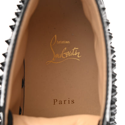 Christian Louboutin Calfskin Mens Louis Spikes Flat Sneakers 44 Black 7 of 9