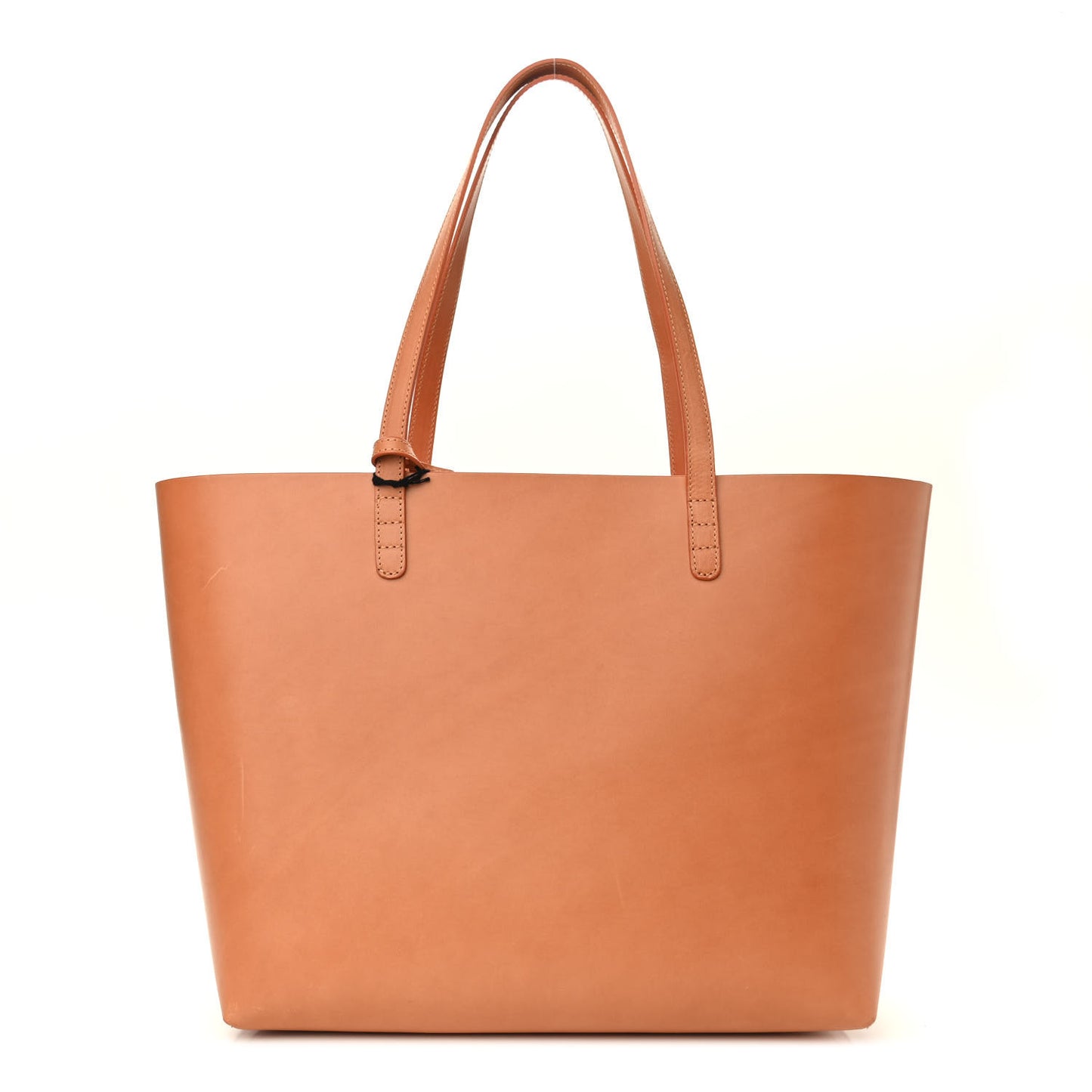 Vegetable Tanned Calfskin Large Shopping Bag Camello Orange