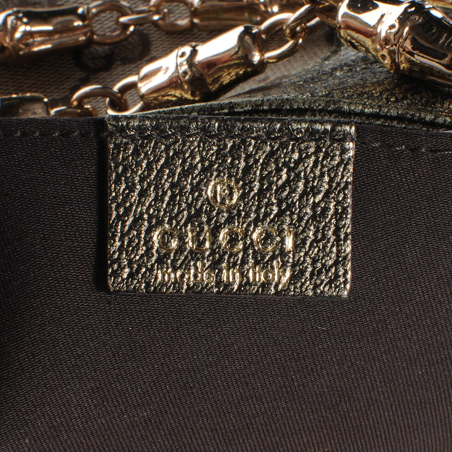 Monogram Bamboo Chain Shoulder Bag Metallic