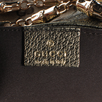 Gucci Monogram Bamboo Chain Shoulder Bag Metallic 5 of 8