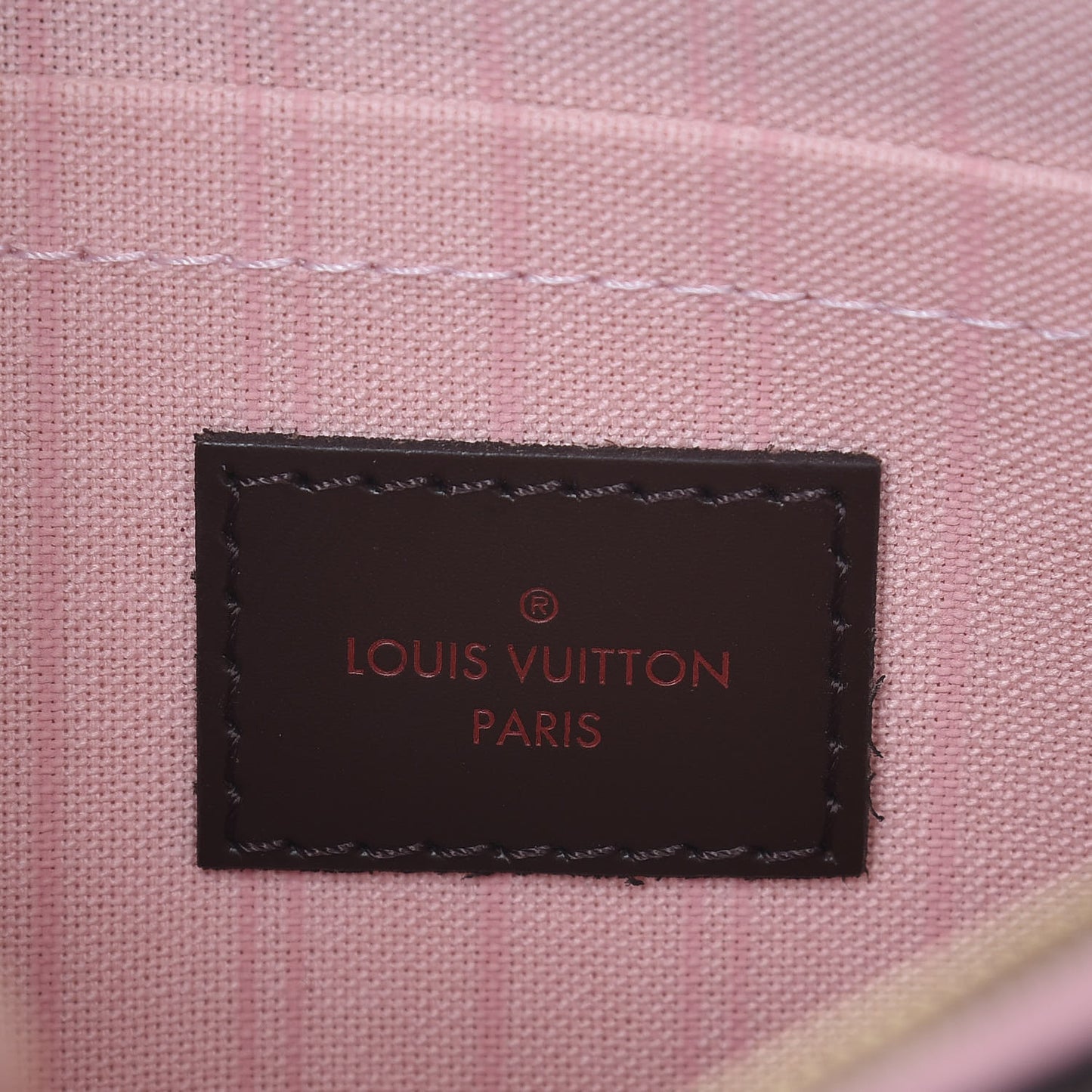 Damier Ebene Neverfull MM GM Pochette Rose Ballerine