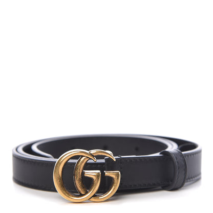 Gucci Calfskin Double G 20mm Belt 85 34 Black 1 of 10