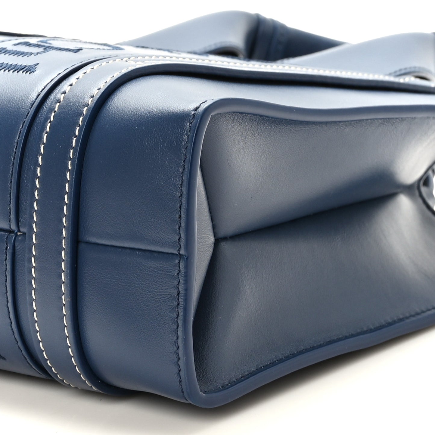 Calfskin Small Woody Tote Blue