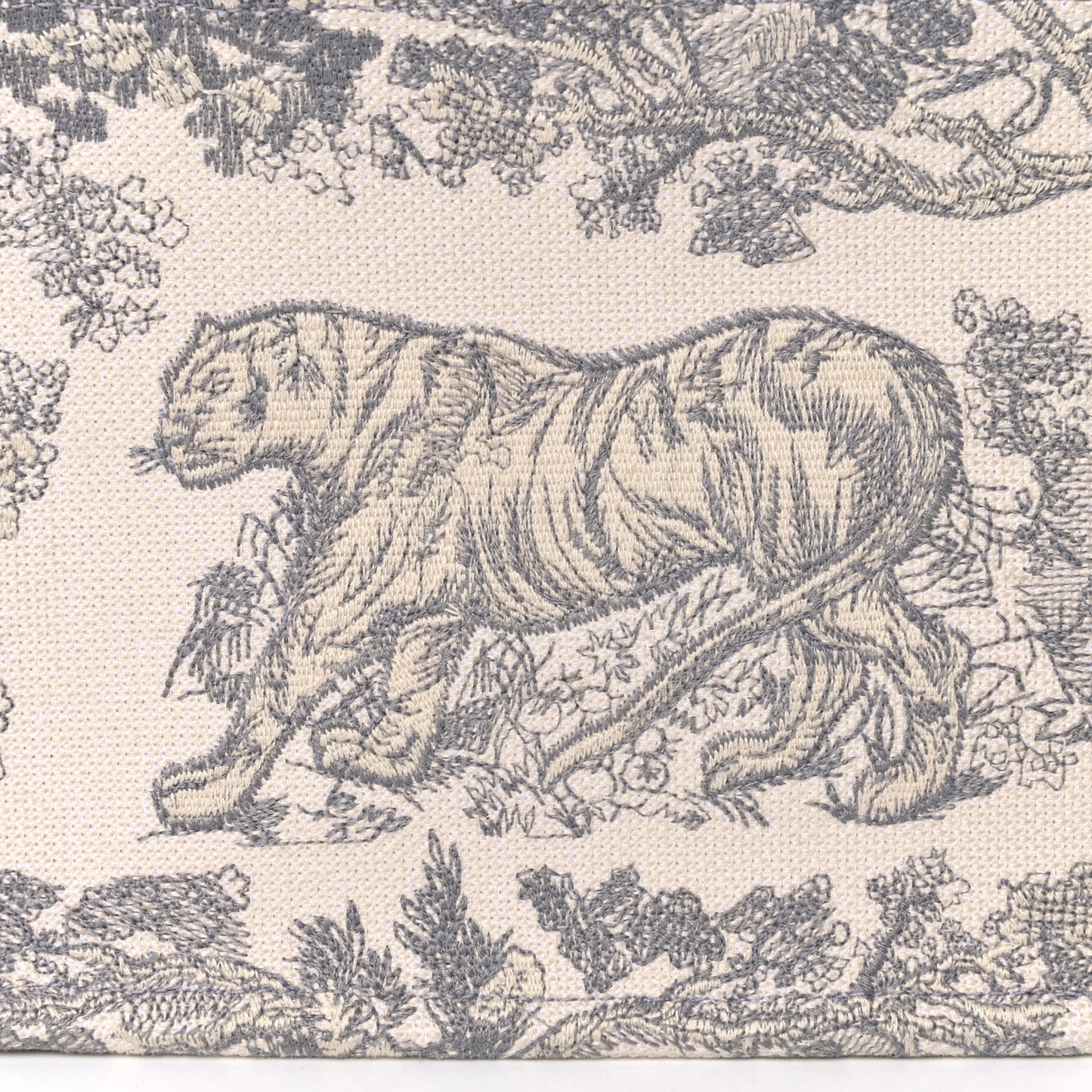 Canvas Embroidered Large Dioriviera Toile De Jouy Book Tote Gray