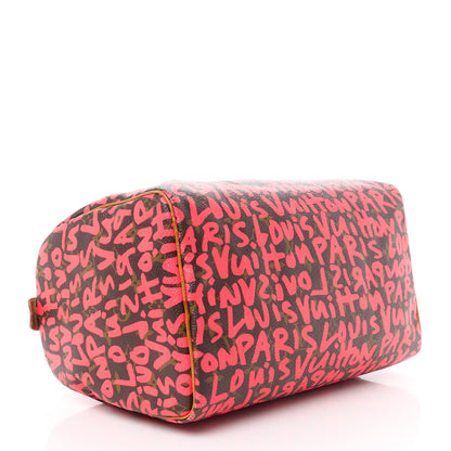 Louis Vuitton Monogram Graffiti Speedy 30 Fuchsia 4 of 13