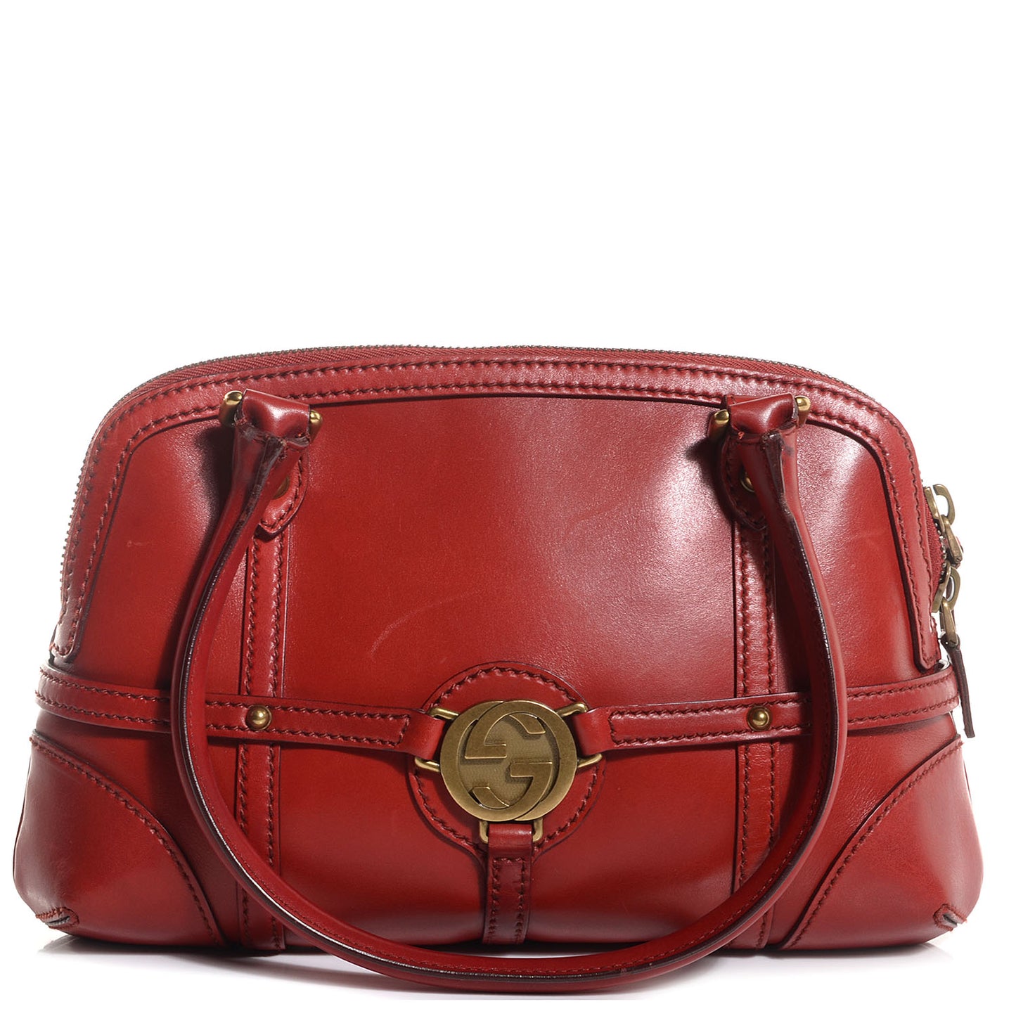 Leather Reins Bag Red