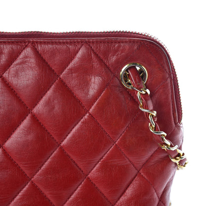 Chanel Lambskin Quilted Shoulder Bag Red 15 of 26