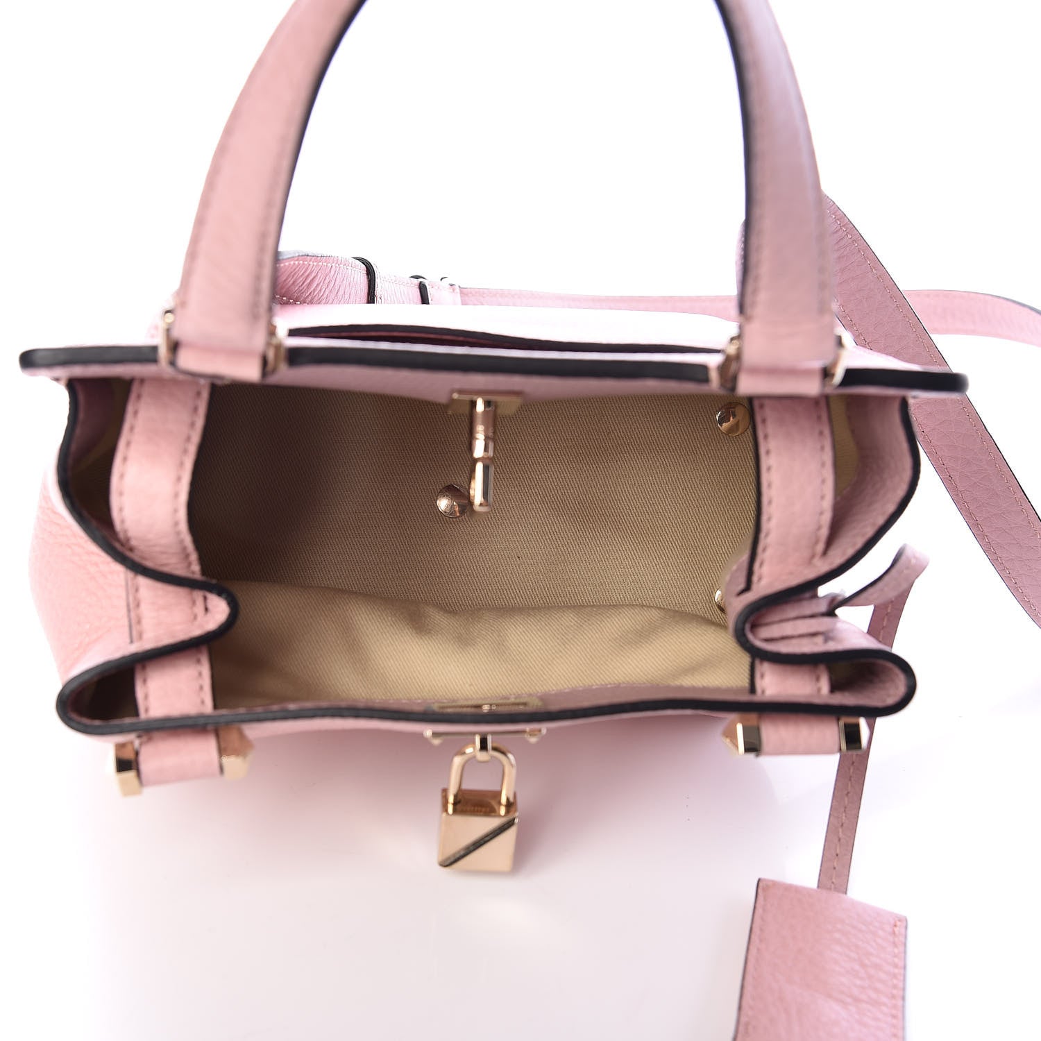 Valentino Garavani Pebbled Calfskin Small Joylock Satchel Loto 5 of 10