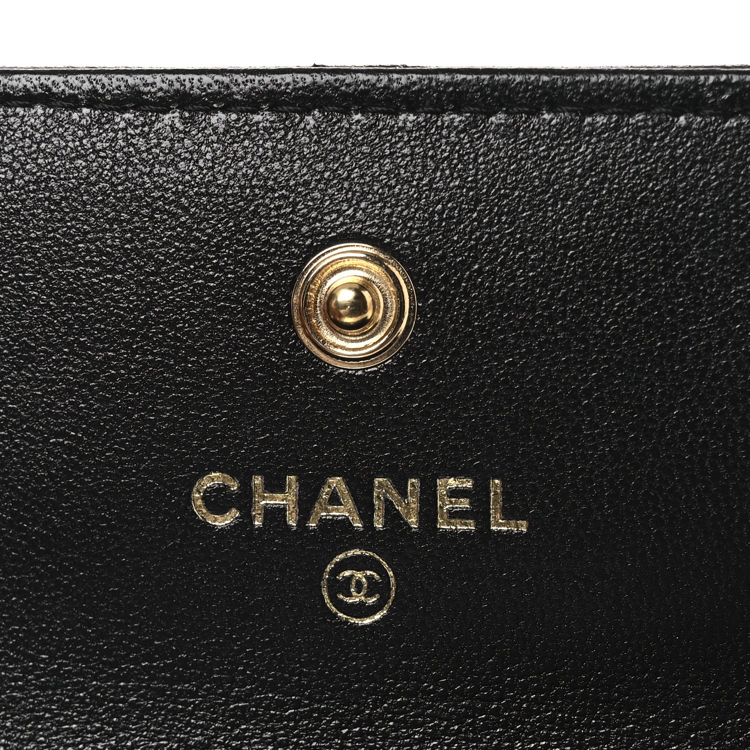 Chanel Lambskin Quilted Chanel 19 Flap Card Holder Black 6 of 9