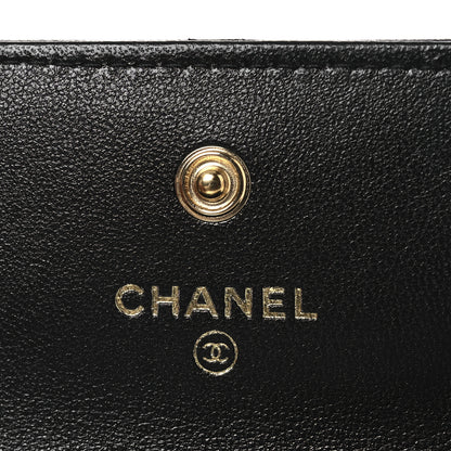 Chanel Lambskin Quilted Chanel 19 Flap Card Holder Black 6 of 9