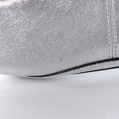 Alexander McQueen Metallic Lambskin De Manta Clutch Silver 8 of 8