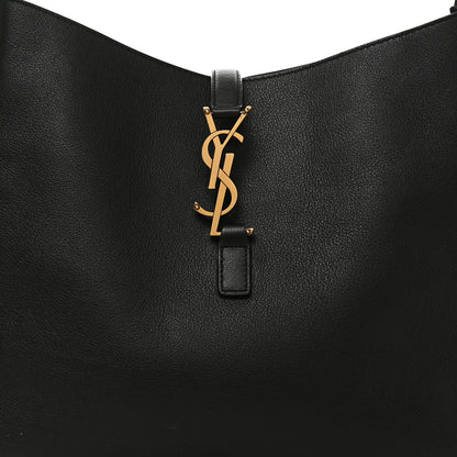 Saint Laurent Smooth Calfskin Large Le 5 A 7 Soft Hobo Black 8 of 10