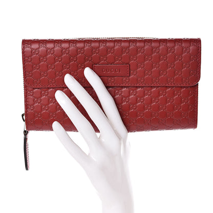 Gucci Soft Microguccissima Continental Zip Wallet Red 2 of 9