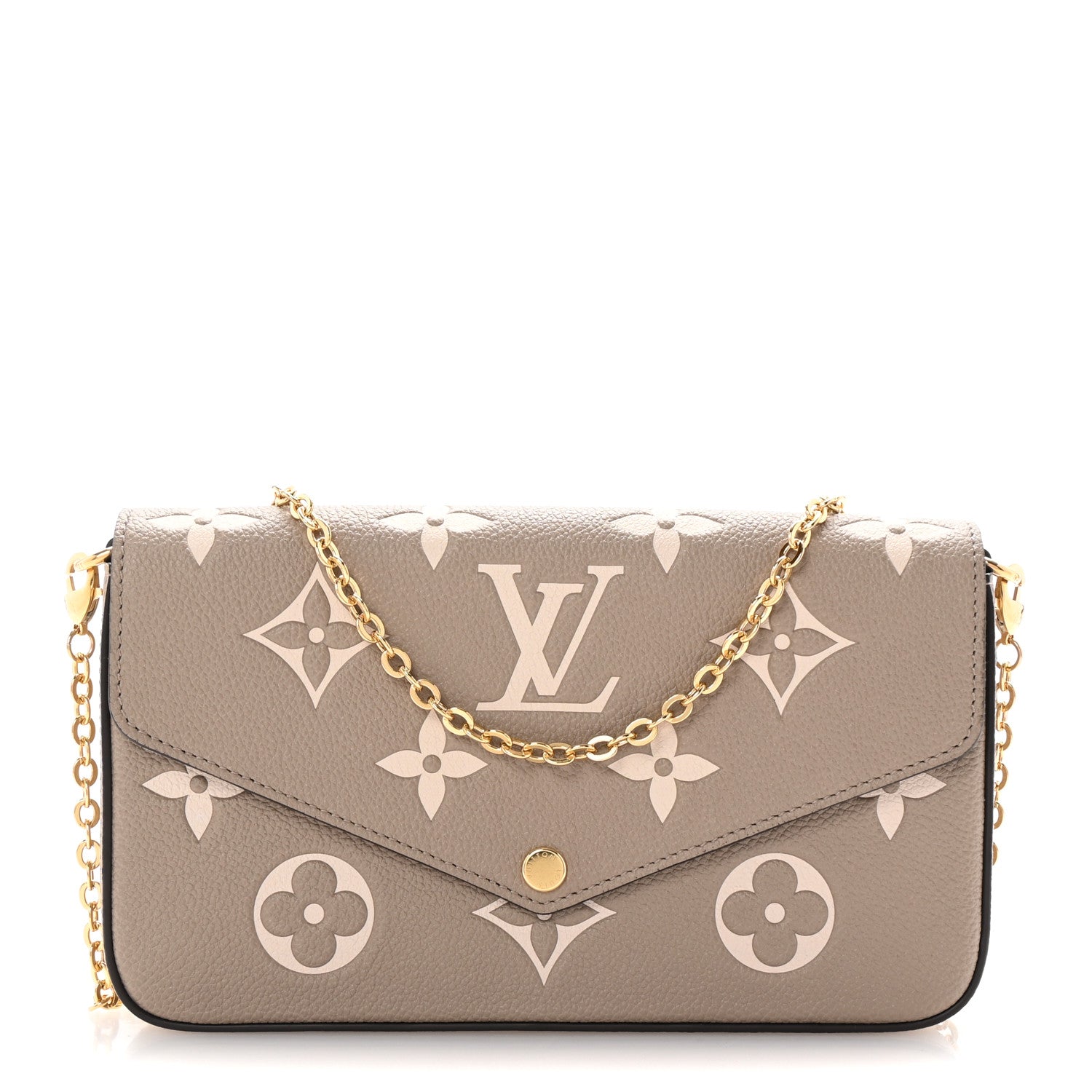 Louis Vuitton Empreinte Monogram Giant Felicie Pochette Tourterelle Creme 1 of 11