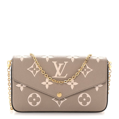 Louis Vuitton Empreinte Monogram Giant Felicie Pochette Tourterelle Creme 1 of 11
