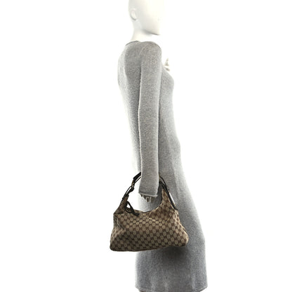 Gucci Monogram Medium Horsebit Chain Hobo Dark Brown 2 of 13