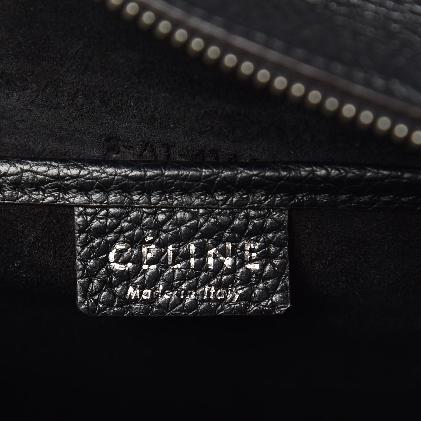 Drummed Calfskin Nano Luggage Black