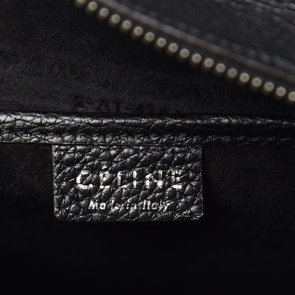Celine Drummed Calfskin Nano Luggage Black 6 of 11