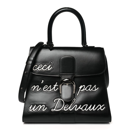 Delvaux Calfskin MM L'Humour Brillant Satchel Black 1 of 11
